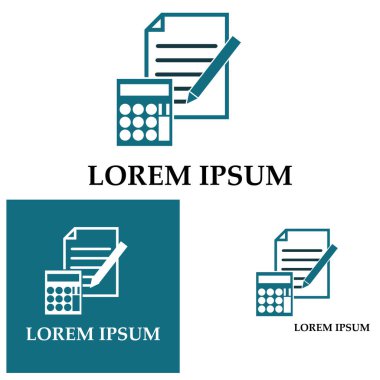 Muhasebe Vektörü İllüstrasyonu. Bankacılık ve Finans simgesi logo vektörü
