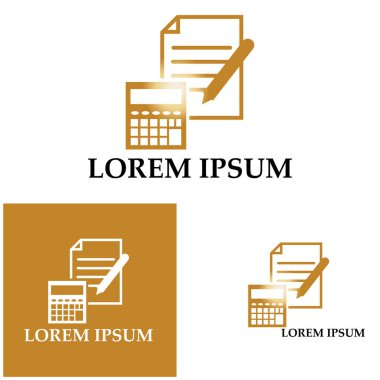 Muhasebe Vektörü İllüstrasyonu. Bankacılık ve Finans simgesi logo vektörü