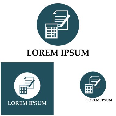 Muhasebe Vektörü İllüstrasyonu. Bankacılık ve Finans simgesi logo vektörü