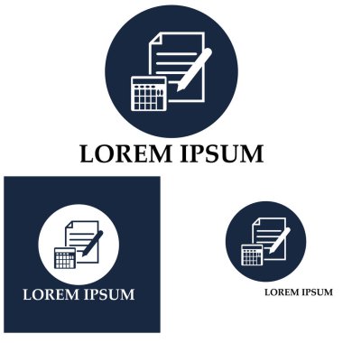 Muhasebe Vektörü İllüstrasyonu. Bankacılık ve Finans simgesi logo vektörü