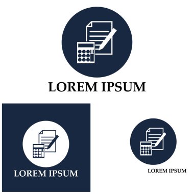 Muhasebe Vektörü İllüstrasyonu. Bankacılık ve Finans simgesi logo vektörü