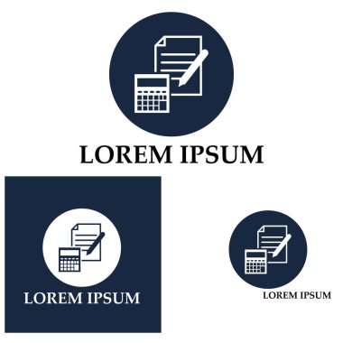 Muhasebe Vektörü İllüstrasyonu. Bankacılık ve Finans simgesi logo vektörü
