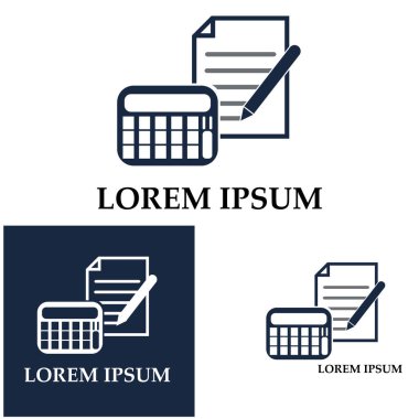 Muhasebe Vektörü İllüstrasyonu. Bankacılık ve Finans simgesi logo vektörü