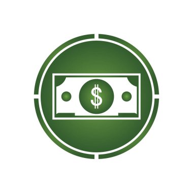 Dolar vektörü simgesi arkaplan şablonu çizimi