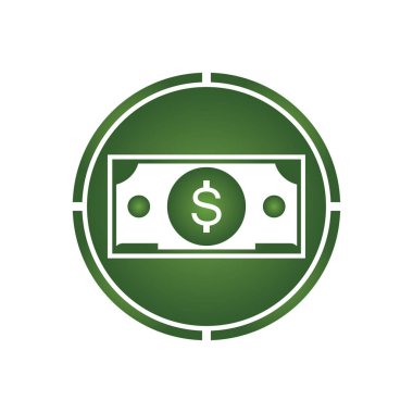 Dolar vektörü simgesi arkaplan şablonu çizimi