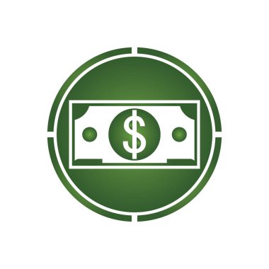 Dolar vektörü simgesi arkaplan şablonu çizimi