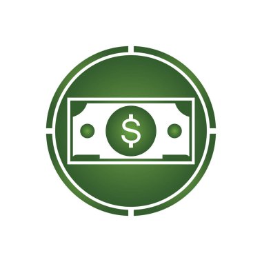 Dolar vektörü simgesi arkaplan şablonu çizimi