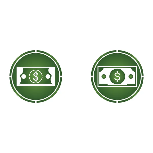 Dólar Icono Vectorial Plantilla Fondo Ilustración — Vector de stock