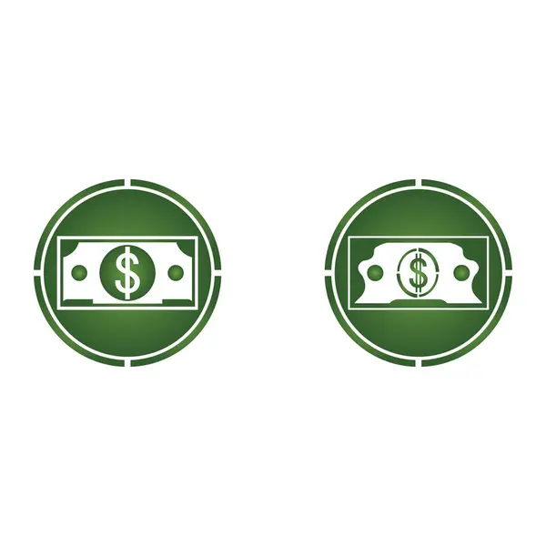 Dólar Icono Vectorial Plantilla Fondo Ilustración — Vector de stock