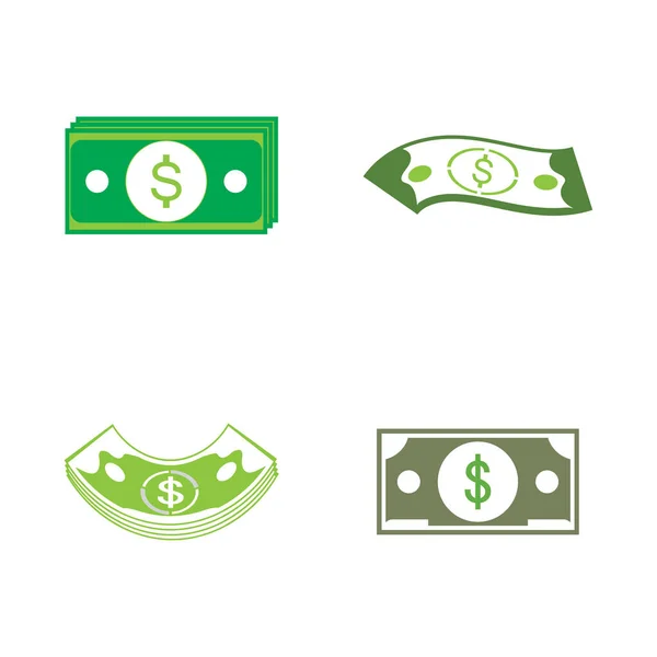 Dollar Vector Icon Background Template Illustration — Stock Vector