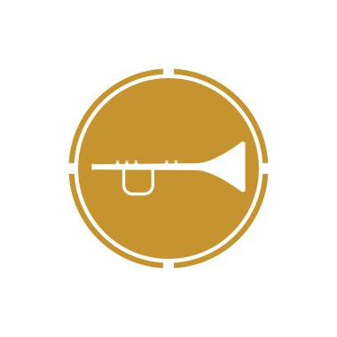 Trompet müzik enstrümanı vektör simgesi