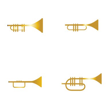 Trompet müzik enstrümanı vektör simgesi