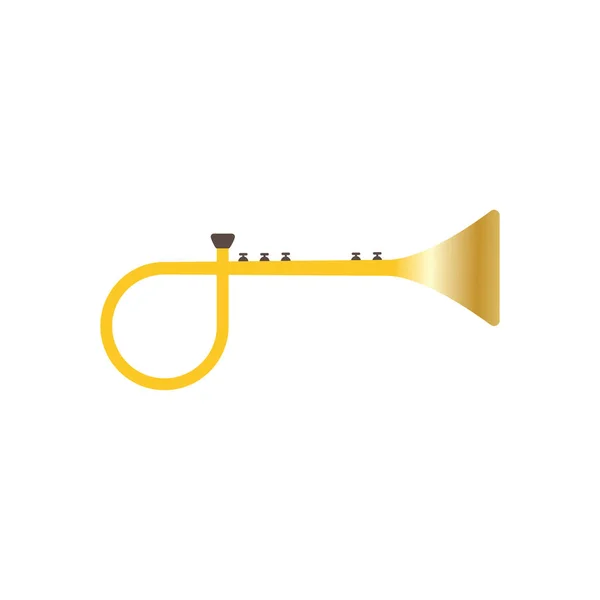 Icône Vectorielle Instrument Musique Trompette — Image vectorielle