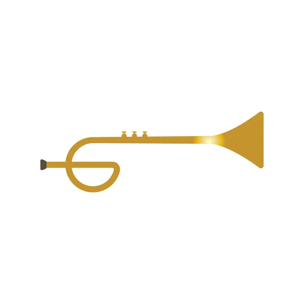 Trumpet Music Instrument Vector Icon — Stock Vector