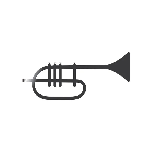 Ícone Vetor Instrumento Música Trompete — Vetor de Stock