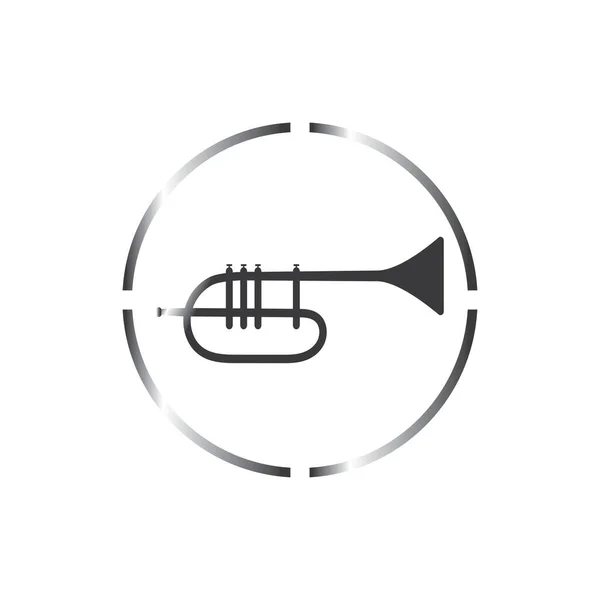 Icône Vectorielle Instrument Musique Trompette — Image vectorielle