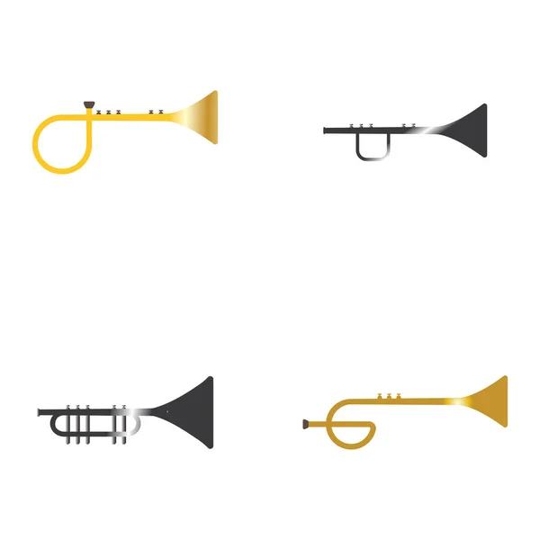 Trumpetmusik Instrument Vektor Ikon — Stock vektor