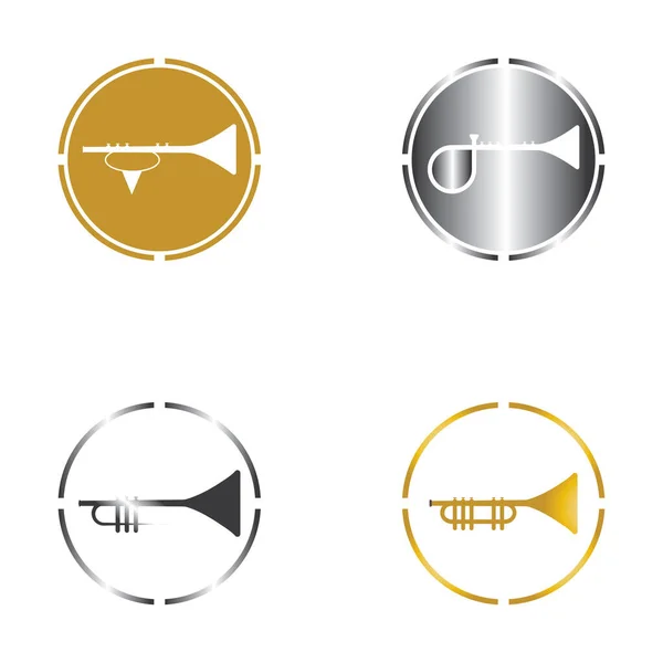Trumpet Music Instrument Vector Icon — Stock Vector