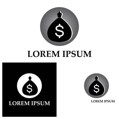 Dolar sembollü para çantası vektör simgesi simgesi 