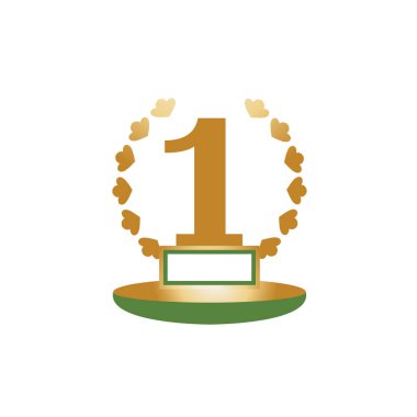 Birincilik kupası vektör illüstrasyonu