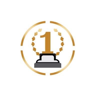 Birincilik kupası vektör illüstrasyonu