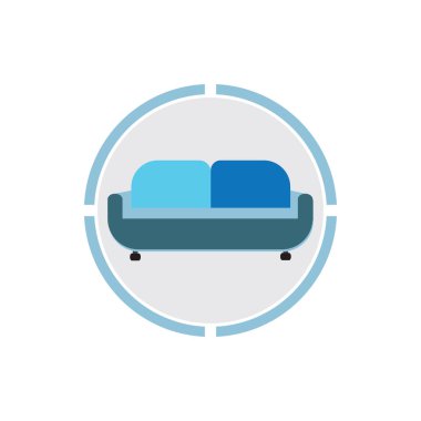 Koltuk vektörü logo resimleme arkaplanı