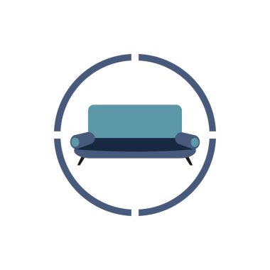 Koltuk vektörü logo resimleme arkaplanı