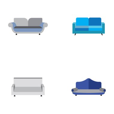 Koltuk vektörü logo resimleme arkaplanı