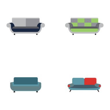 Koltuk vektörü logo resimleme arkaplanı