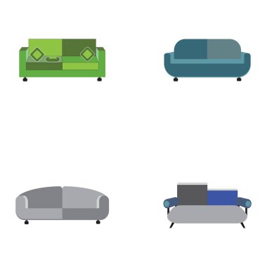 Koltuk vektörü logo resimleme arkaplanı