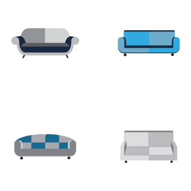 Koltuk vektörü logo resimleme arkaplanı