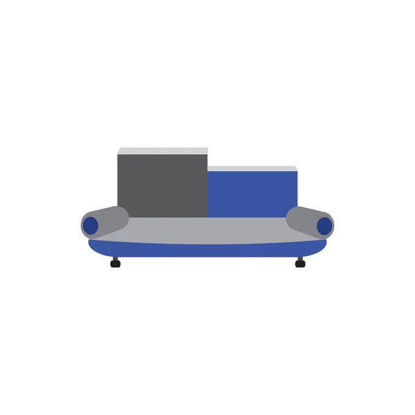 Sofa Vektor Logó Ikon Illusztráció Háttér — Stock Vector