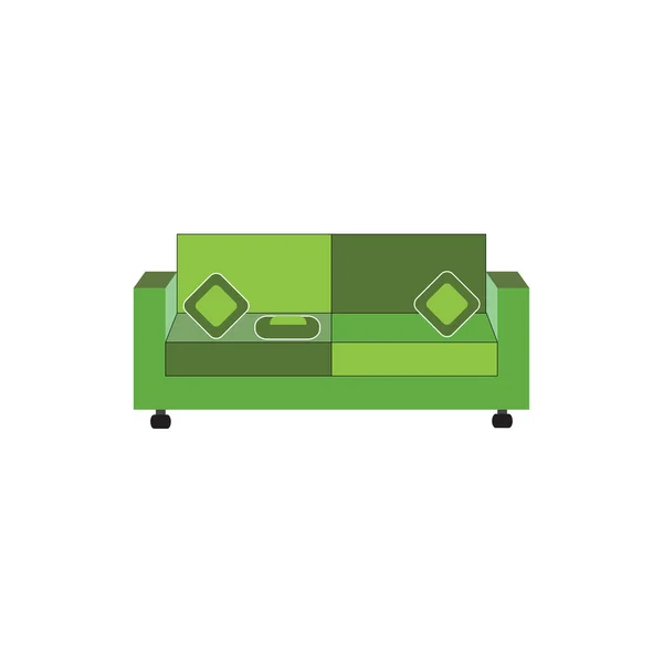 Sofá Vetor Logotipo Ícone Ilustração Fundo —  Vetores de Stock