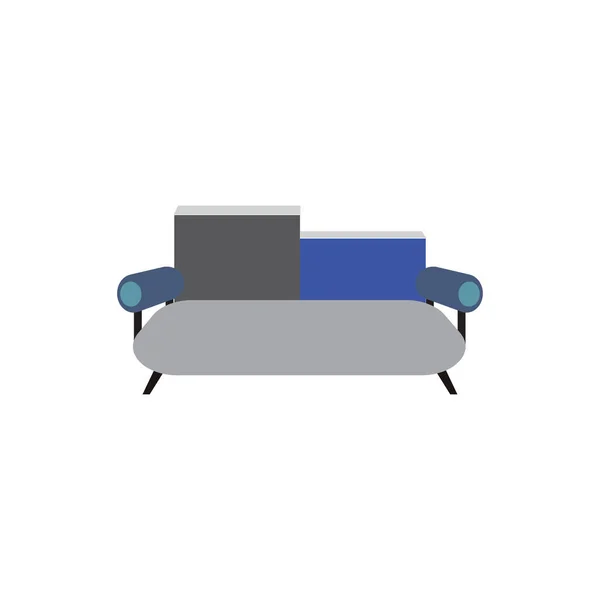 Sofa Vektor Logo Symbol Illustration Hintergrund — Stockvektor