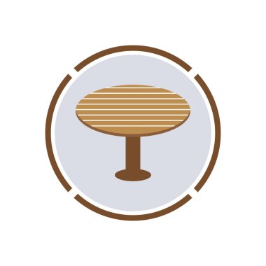 Tablo vektör logo nesne arkaplan illüstrasyonu