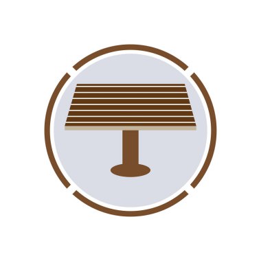 Tablo vektör logo nesne arkaplan illüstrasyonu