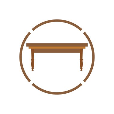 Tablo vektör logo nesne arkaplan illüstrasyonu