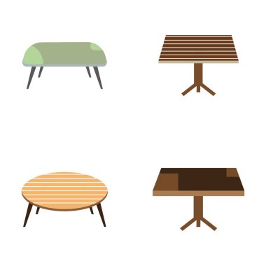 Tablo vektör logo nesne arkaplan illüstrasyonu