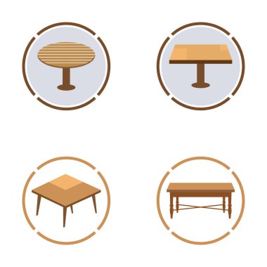 Tablo vektör logo nesne arkaplan illüstrasyonu