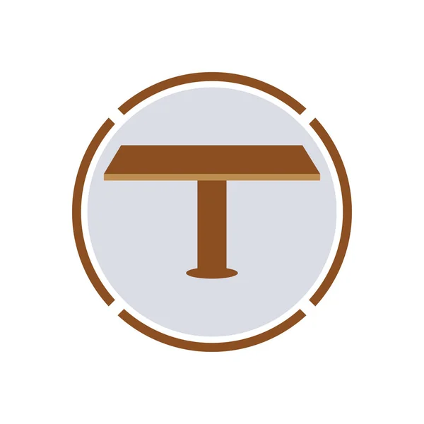 Table Vector Logo Icon Object Background Illustration — ストックベクタ