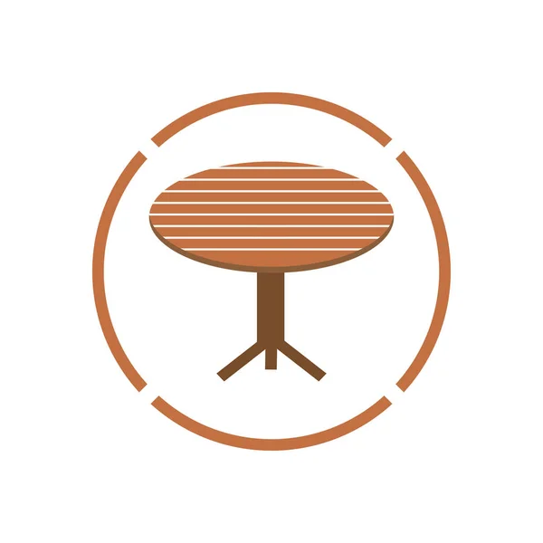 テーブルベクトルロゴアイコンオブジェクトの背景イラスト — ストックベクタ