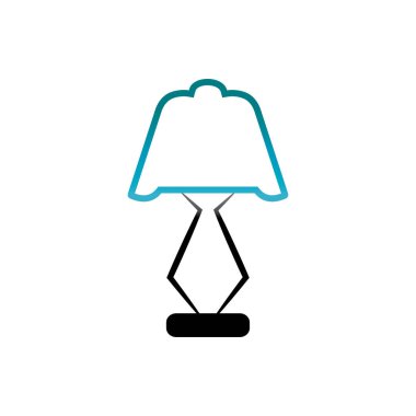 Yatak odası lambası vektör simgesi arkaplanı 