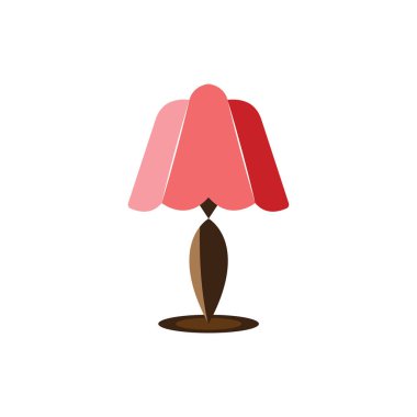 Yatak odası lambası vektör simgesi arkaplanı 