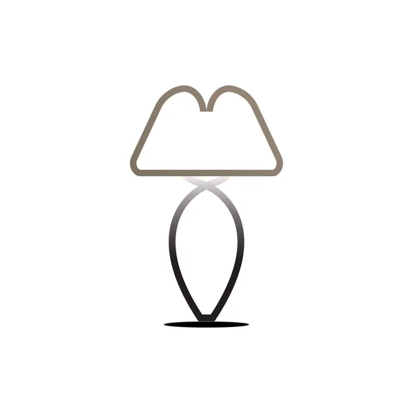 Bedroom Lamp Vector Icon Background — ストックベクタ