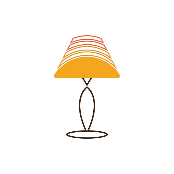 Bedroom Lamp Vector Icon Background — стоковый вектор
