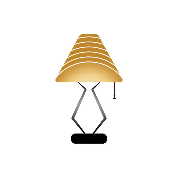 Bedroom Lamp Vector Icon Background — стоковый вектор