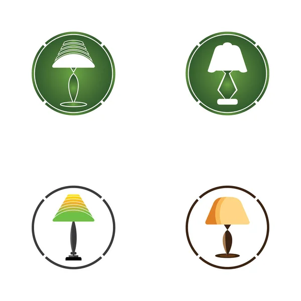 Slaapkamer Lamp Vector Pictogram Achtergrond — Stockvector