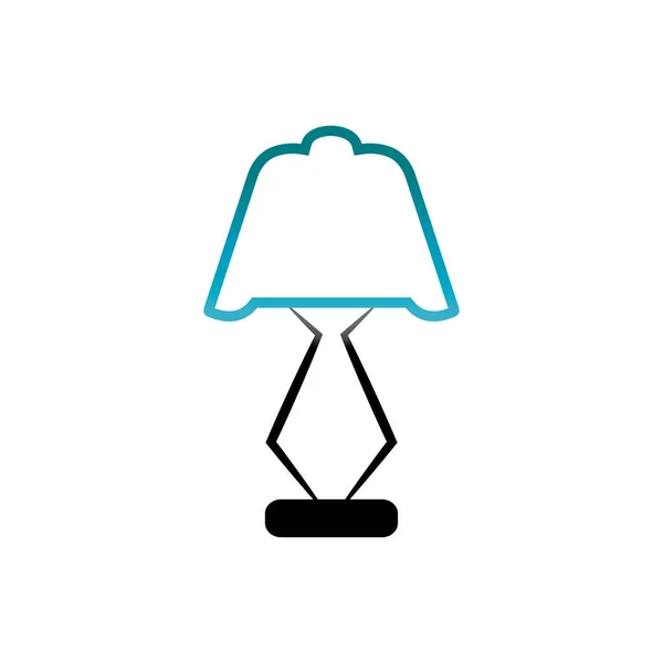 Hálószoba Lámpa Vektor Ikon Háttér — Stock Vector