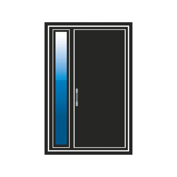 Pintu Masuk Depan Pintu Modern Vektor Rumah - Stok Vektor