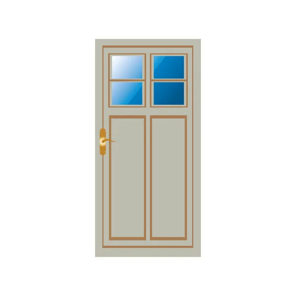 Modern Doors Front Entrance Doors House Vector — Stock Vector